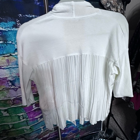 Marc Cain Sports Wear, Lightweight Pleated Open Cardigan, Size 14 NWT - Picture 8 of 14